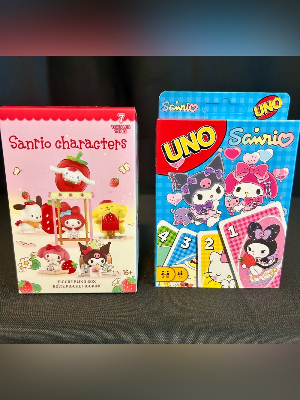 Sanrio Uno Card Game and Blind Box Character
